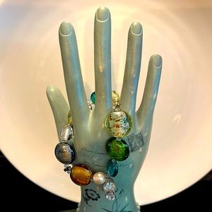 🟣4/$25 Custom Designed Glass Bead Bracelet